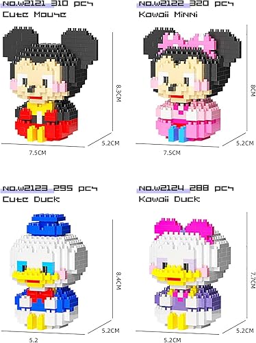 Miniatura 2 de Kawaii - Juego de bloques de construcción de micro bloques de construcción, lindos juguetes de anime, accesorios de escritorio, decoración de