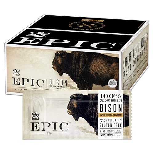 Miniatura 5 de EPIC Paquete de barras de proteína de tocino sin curar y barras EPIC de bisonte y arándano (12 unidades)