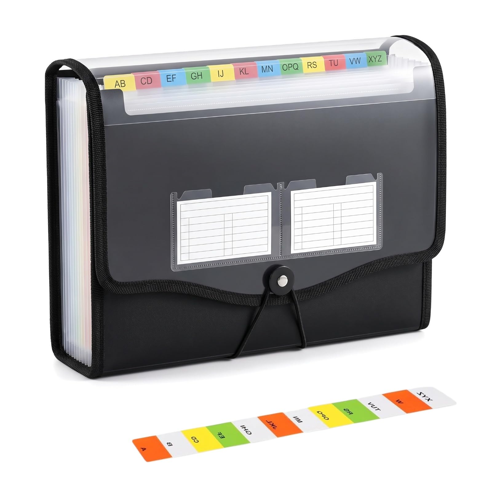 File Organiser, 13 Pockets Concertina File Expanding A4 Document Organiser