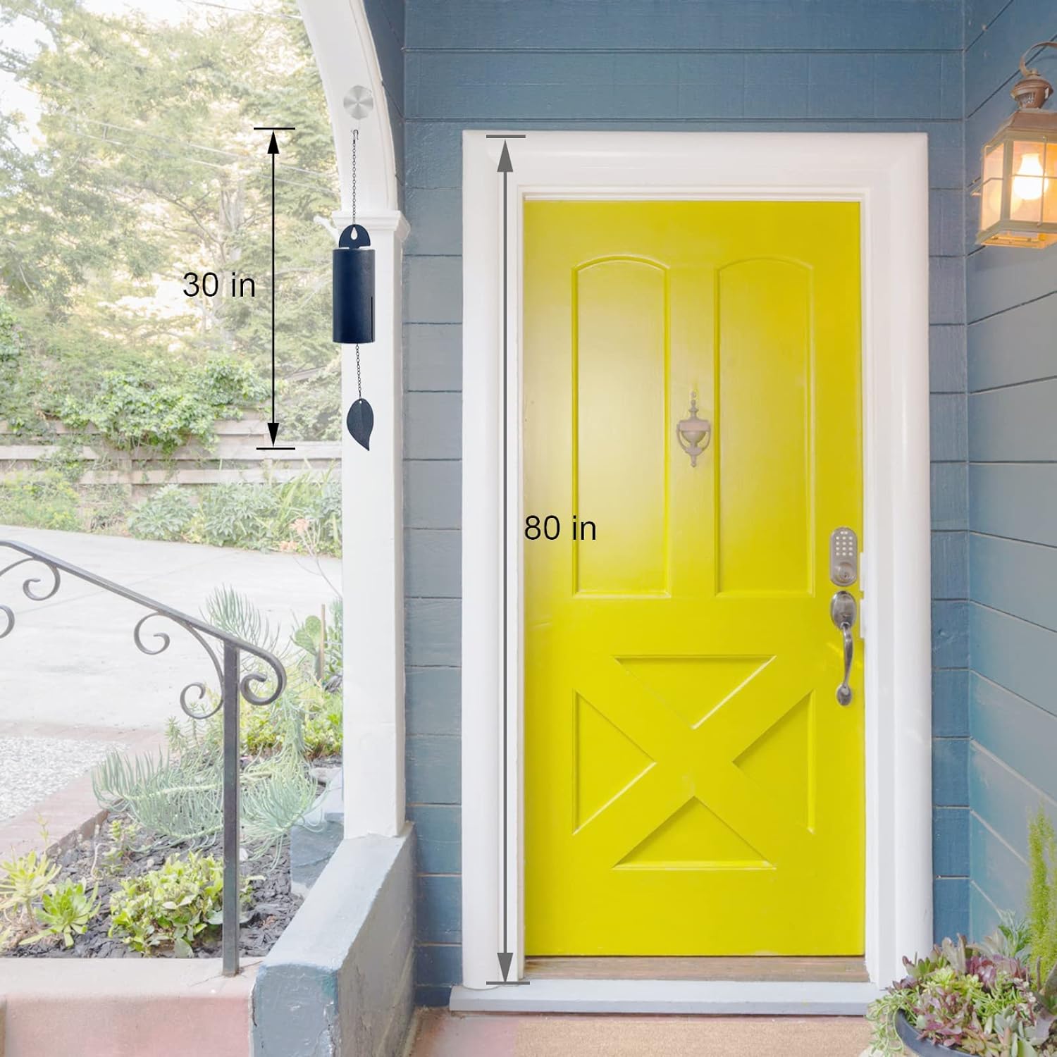 Deep Resonance Serenity Bell Large Wind Chimes for Outside Deep Tone Garden Bells Wind Chimes 528 Hz Low Pitch Wind Bell 30 inch (Large)