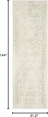 Miniatura 645 de Safavieh colección Adirondack - Alfombra de área, 6 x 9 pies, gris y azul, diseño oriental desgastado, no desprende pelusa, fácil cuidado, ideal