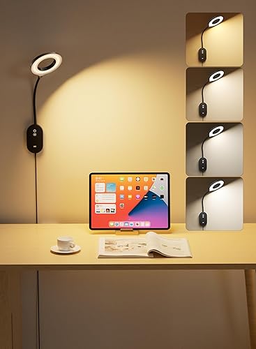 Miniatura 8 de deeloop Luz de lectura LED de montaje en pared para cama, lámpara de lectura con salida USB, 5 niveles de brillo, luces de libro de control táctil