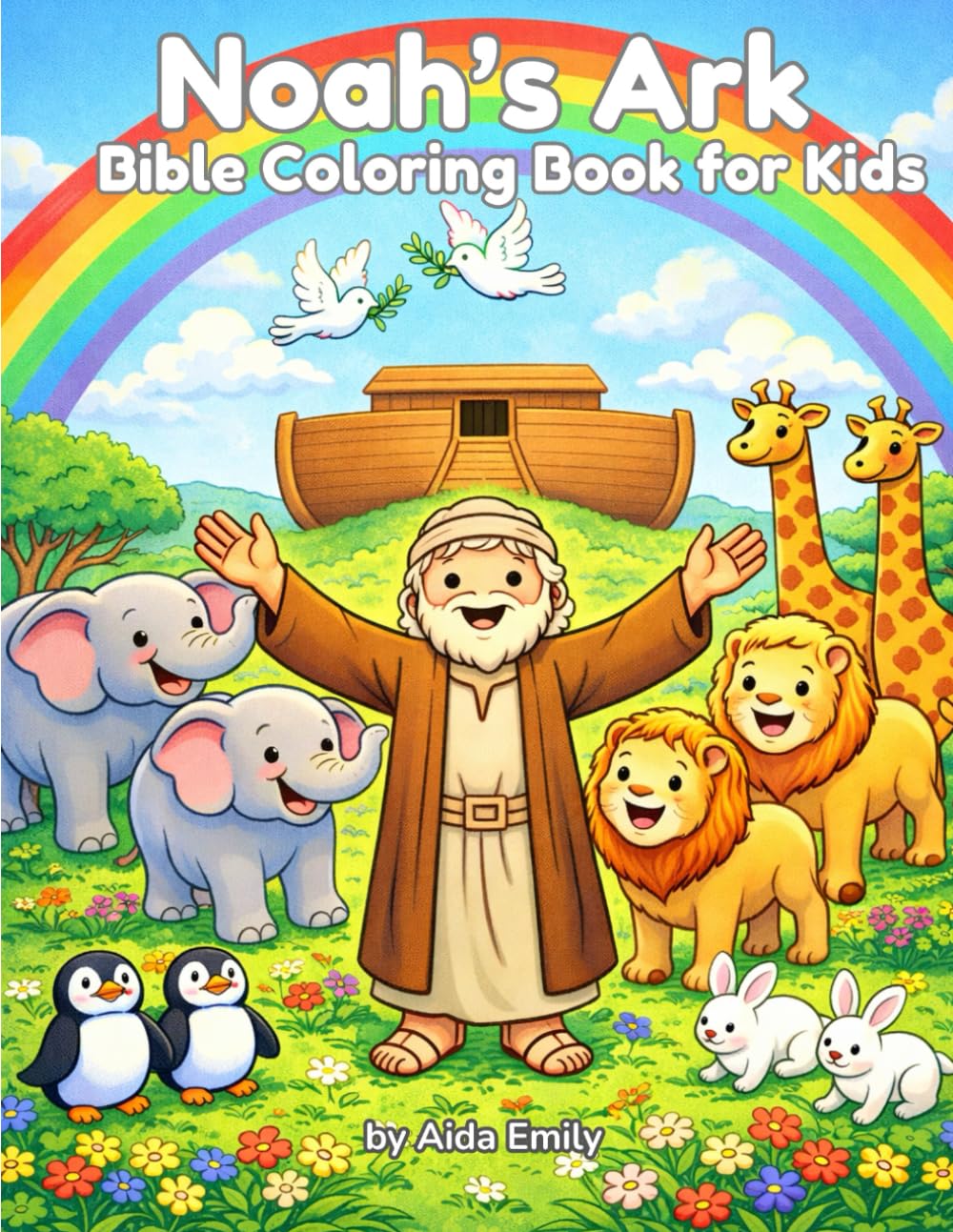 Noah's Ark Bible Coloring Book for Kids: 50 Fun Christian Coloring Pages for Children Ages 4-8 | Biblical Stories About Noah, the Animals, and God's ... Gifts (Bible Stories Coloring Book Series)