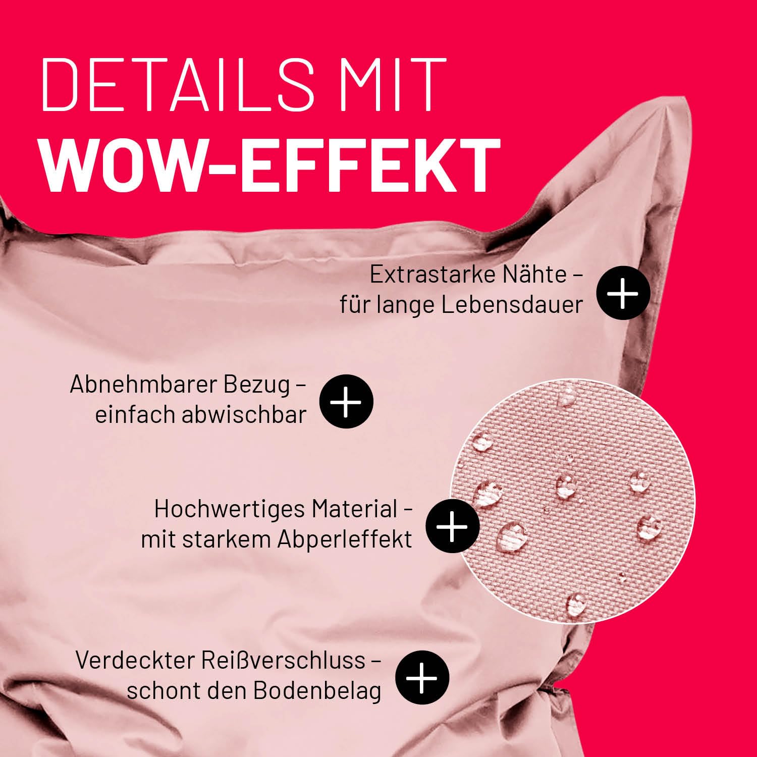 Lumaland - Hoes Van Luxe XXL Zitzak - Enkel De Hoes Zonder Vulling Volume 380 Liter 140 X 180 Cm Gemaakt Van 100 Katoen Groen