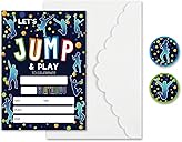 Trampoline Jump Birthday Party Invitations, Bounce House Birthday Invitations For Boys Girls Birthday Invites, Theme Birthday Party Decorations, 20 Invitations with 20 Envelopes