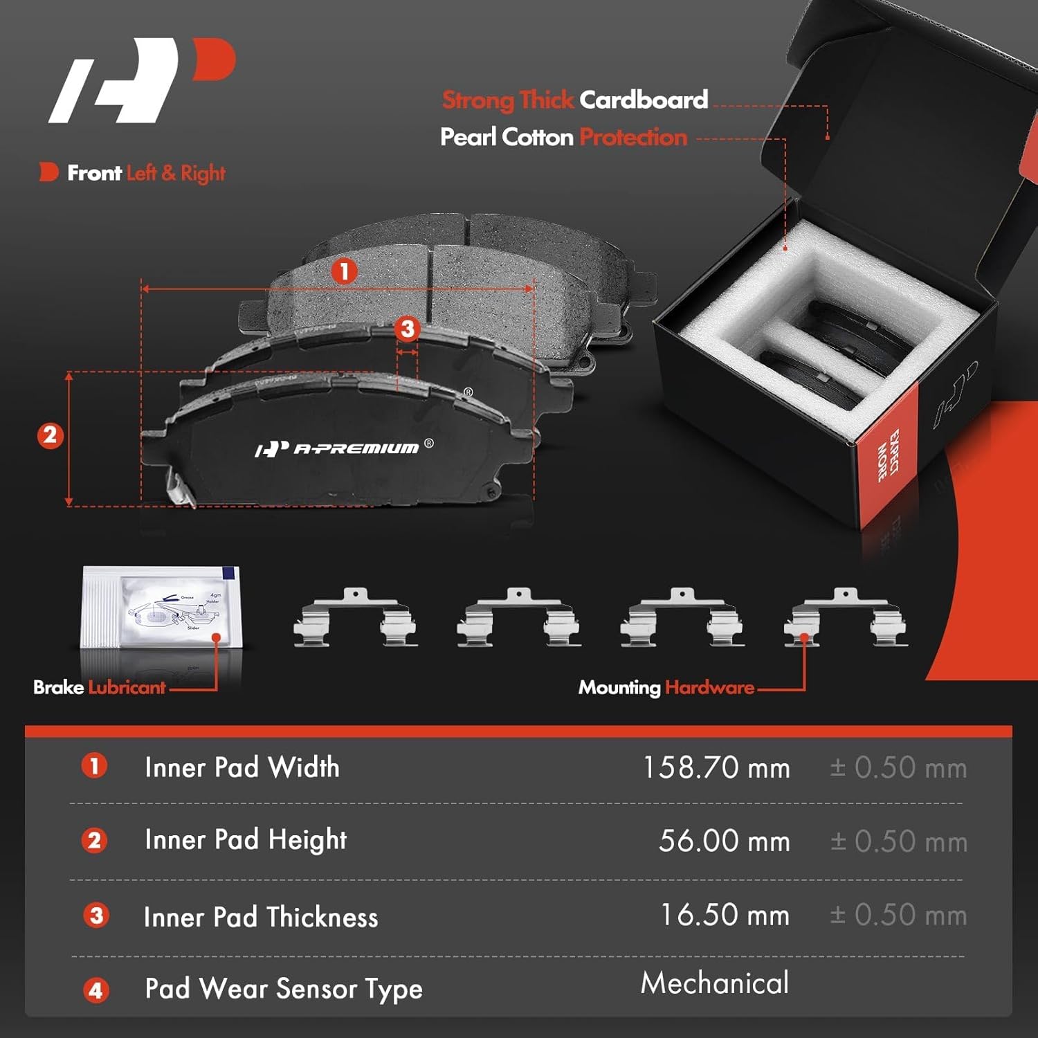 A-Premium Front and Rear Vented Disc Brake Rotors + Ceramic Pads Kit Compatible with Select Nissan Model - Quest 2004-2009/2011-2017, 12-PC Set