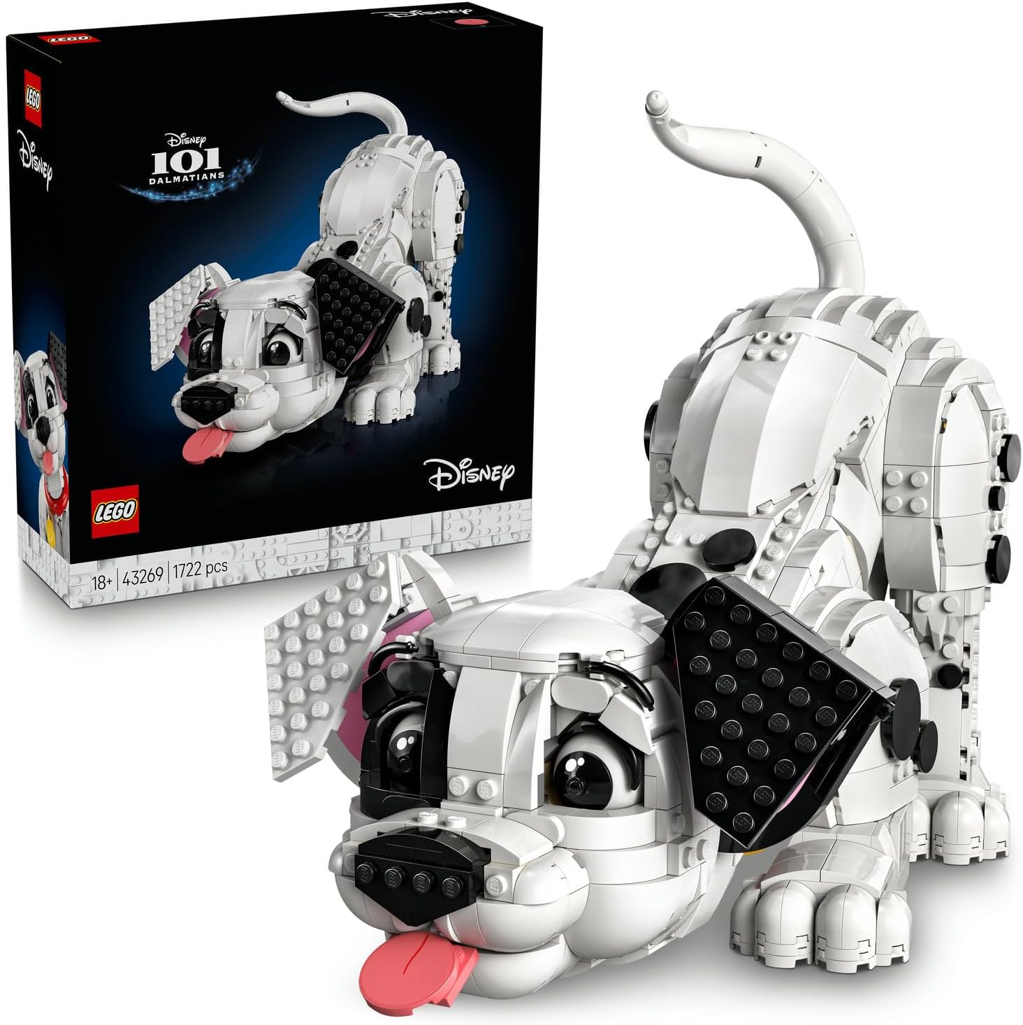 LEGO ǀ Disney 101 Dalmaçyalı Köpek Yavrusu 43269 - Yetişkin Hayvanseverler için Yavru Köpek Figürü İçeren Koleksiyonluk Nostaljik Model Yapım Seti, Doğum Günü Hediyesi (1722 Parça)