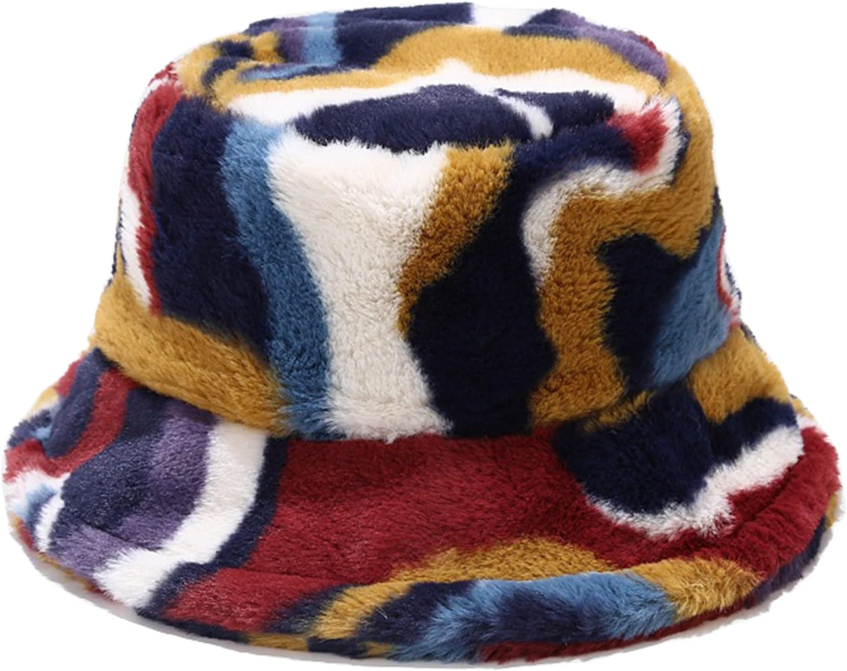 Women's Winter Faux Fur Fuzzy Warm Bucket Hat