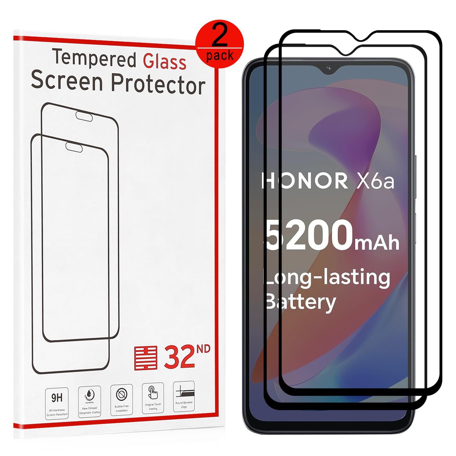 Bihizei Vetro Temperato per Honor 400 Pro, 2 Pezzi 3D Pellicola
