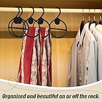 Vista 6 de Organizador de plástico para bufandas, 25 unidades, ahorro de espacio, para bufandas, bufandas, pañuelos, almacenamiento de clasificación de ropa