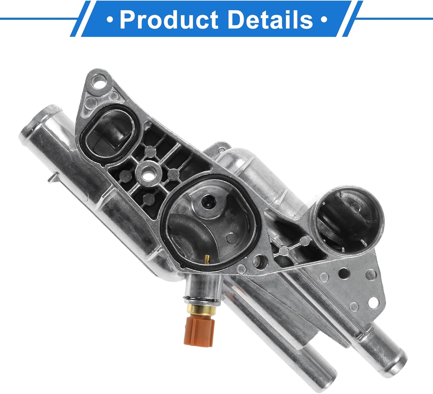 No.256002G600 Upgraded Aluminum Engine Coolant Thermostat Housing Assembly with Sensor for Hyundai Sonata 2008-2010 for Kia Rondo Optima 2008-2010 for Kia Optima 2009-2010 2.4L