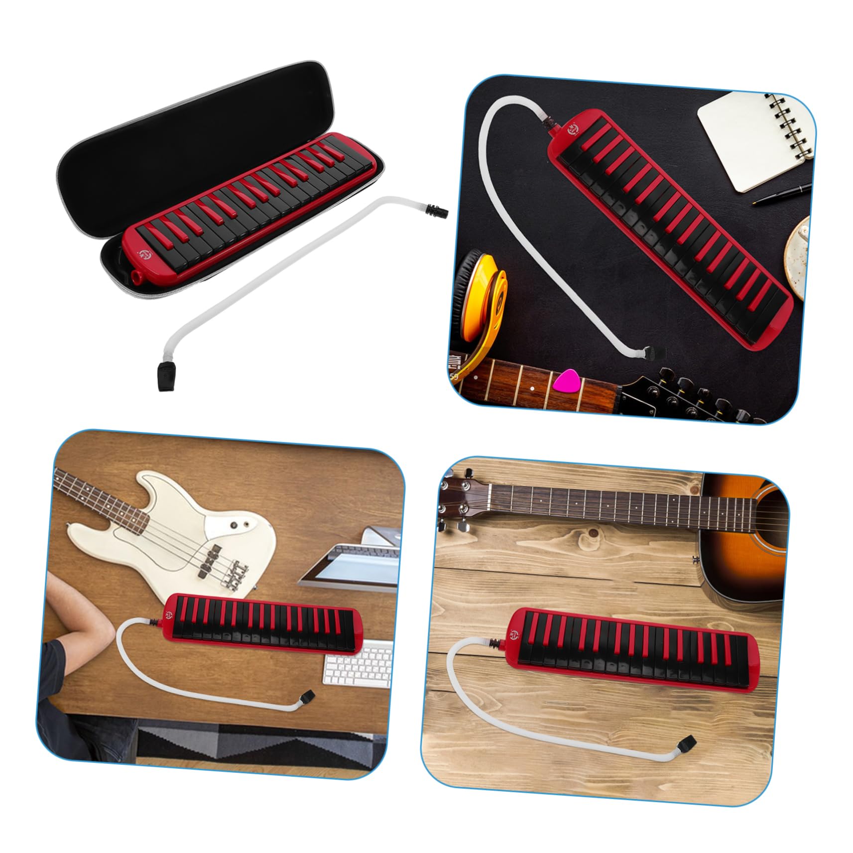 TOYANDONA Melodica 32 Tasti Strumento Musicale a Soffio Leggero con Tastiera in Abs e Borsa per Trasporto in Eva per Principianti e Adulti