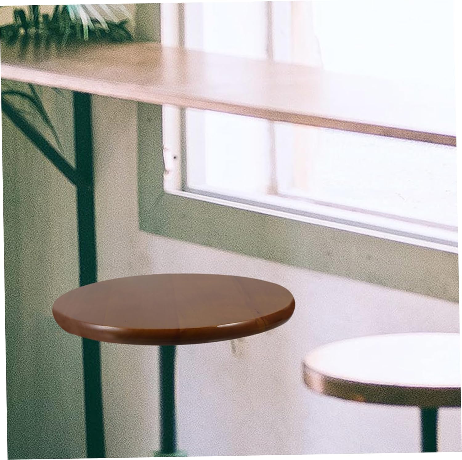 Rustic Bar Stool Seat Cover Round Stool Top Wooden Panel Accessory for Bedroom Use