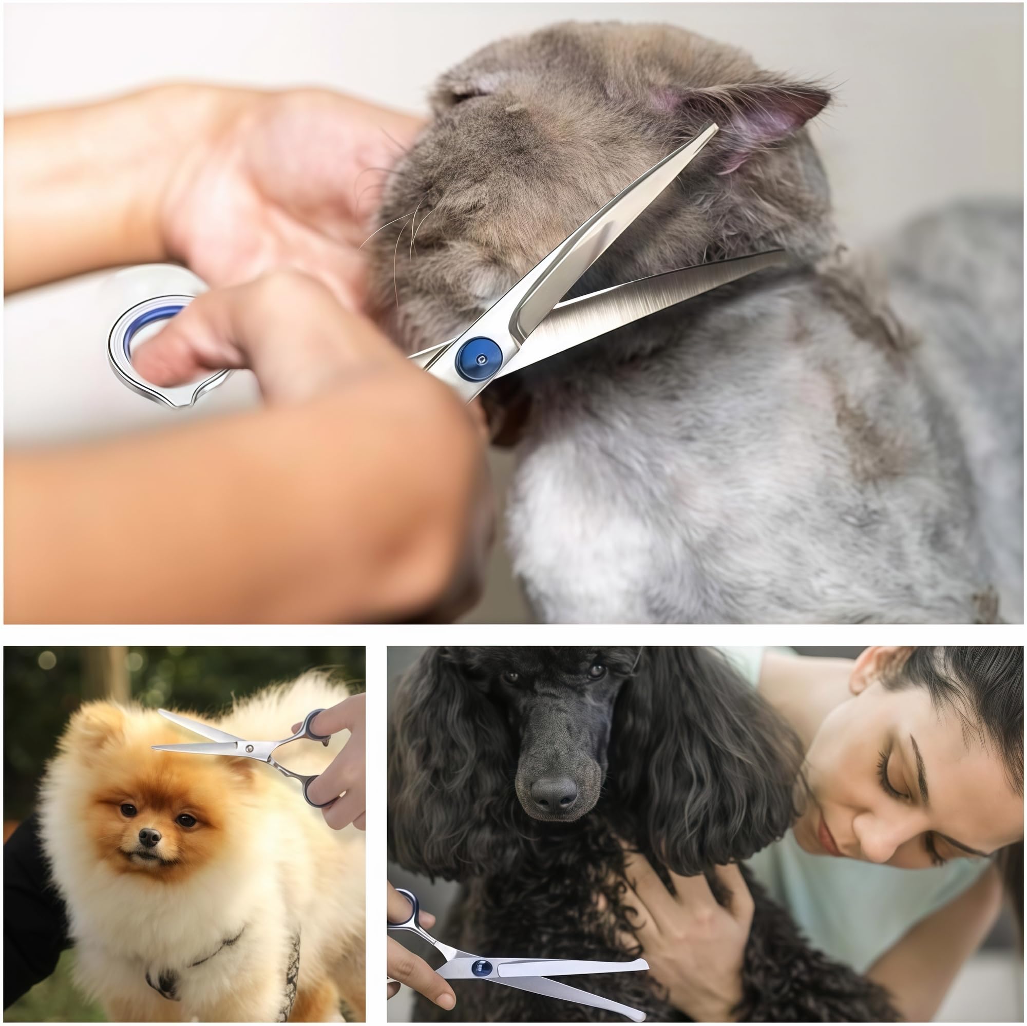 Amazon.co.jp: Dosnros カーブシザー 犬 トリミング ハサミ 丸い刃先