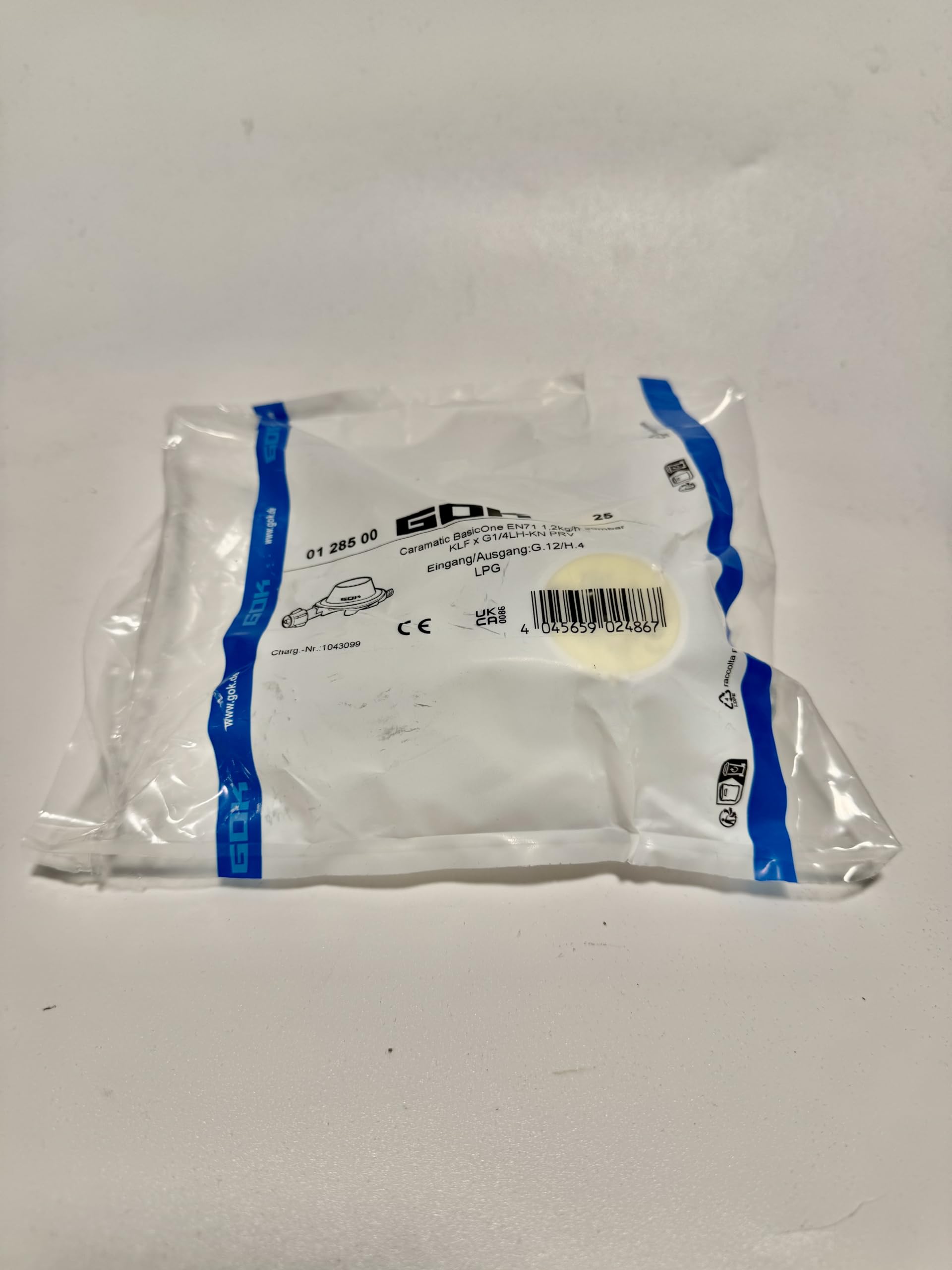 ROEDER-Gas Regulador de gas para caravana, 1,2 kg/h, 30 mbar, EN71, regulador de baja presión