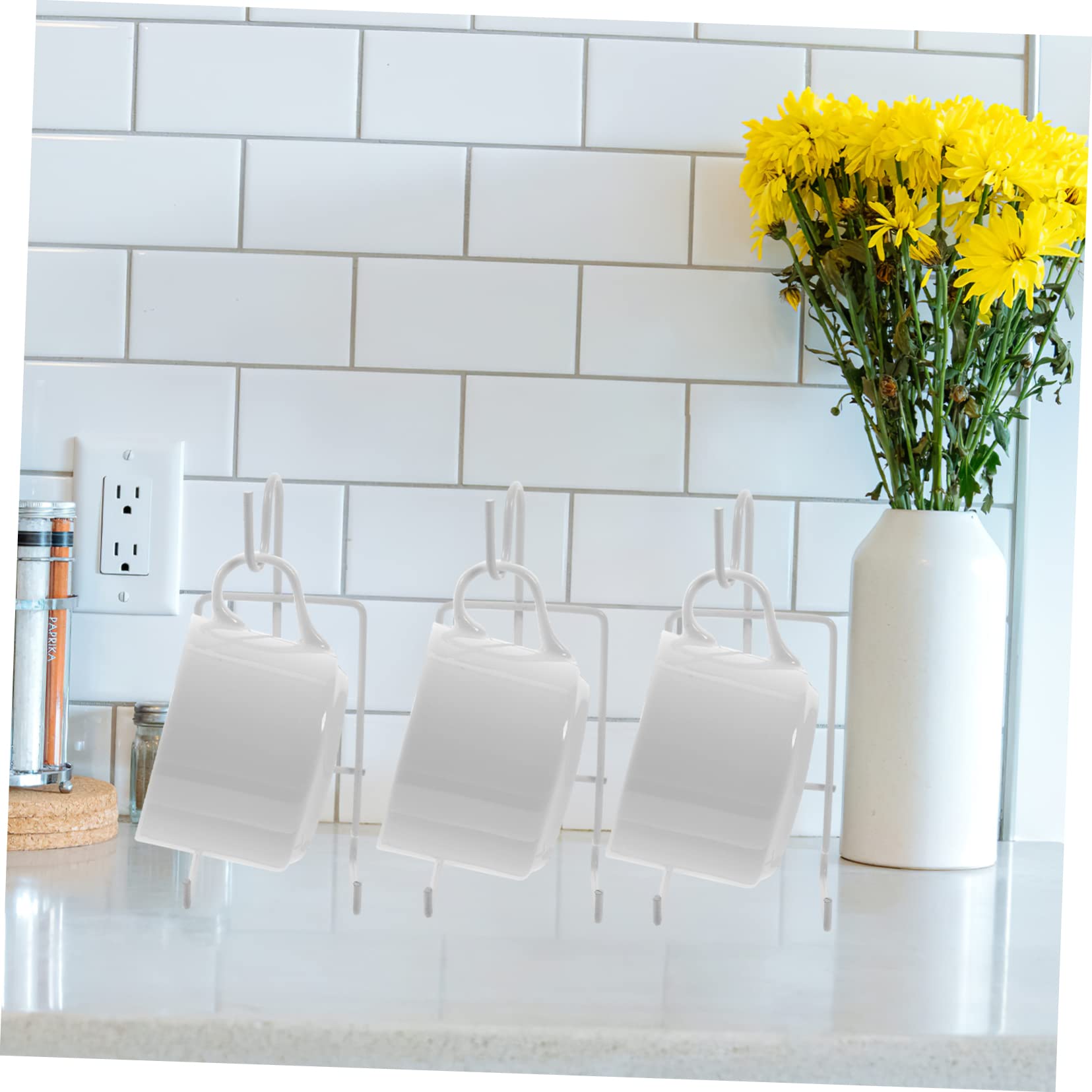 RORPOIR 4pcs Multi-use Coffee Cup Rack Elegant Draining Holder for Mugs Plates and Bottles Sturdy Design for Kitchen Organization and Display