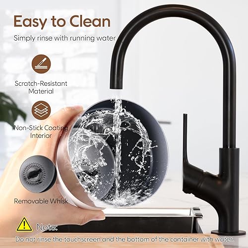 Miniatura 5 de Espumador de leche y vaporizador de leche, espumador eléctrico de leche caliente y fría, vaporizador de leche automático de 8.1 onzas líquidas y