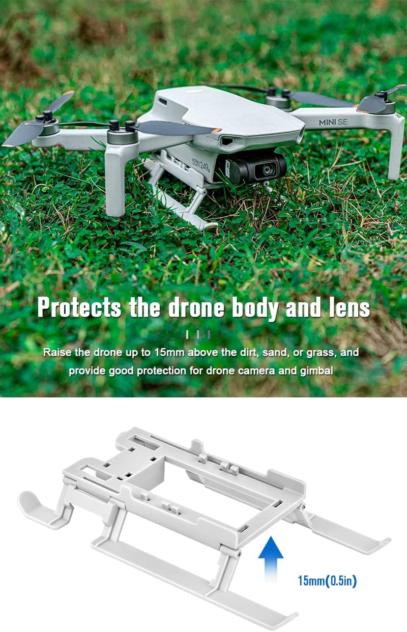 BTG Foldable Landing Gear with LED Lights for DJI Mini 4K/ Mini 2 SE/ Mavic Mini Night Flight Light