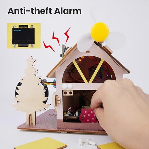 Miniatura 5 de Microbit Smart Home Kit para Microbit V1 y V2, kit educativo STEM con tutorial en línea (sin Microbit y batería AAA, amarillo