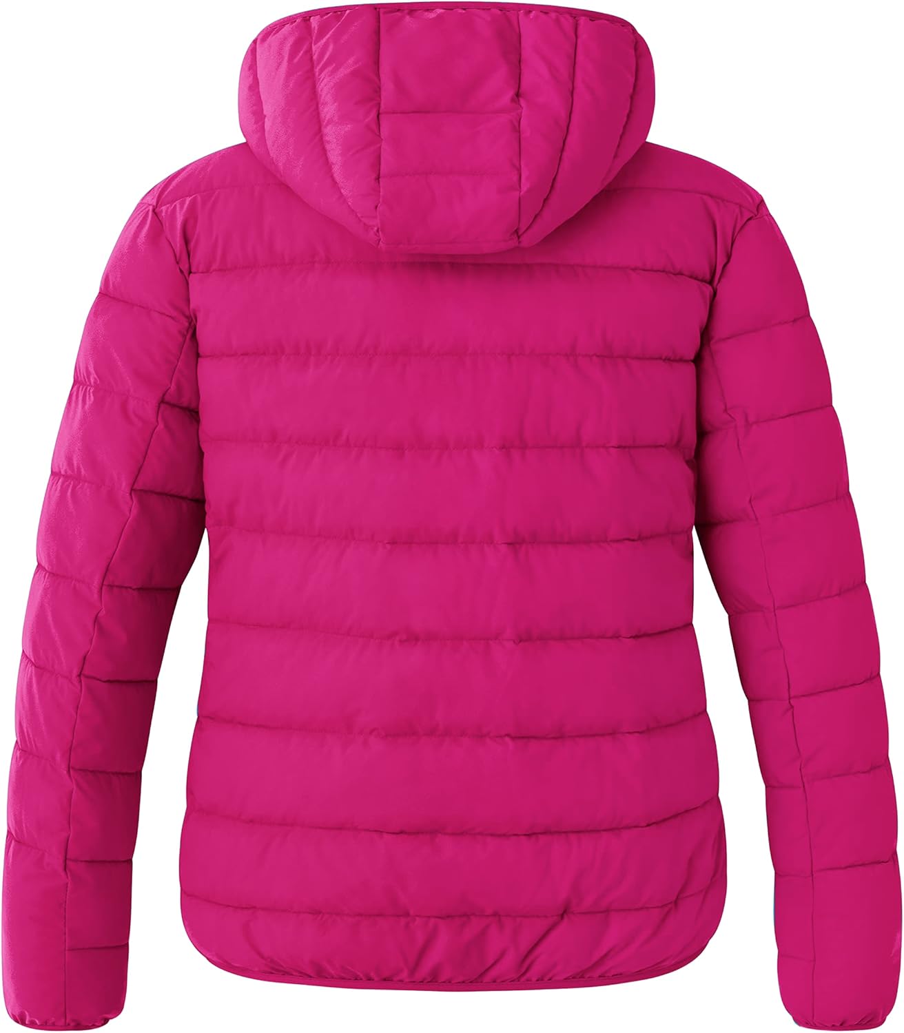 wantdo Women's Plus Size Lightweight Jackets Full-Zip Quilted Warm Jacket with Hood