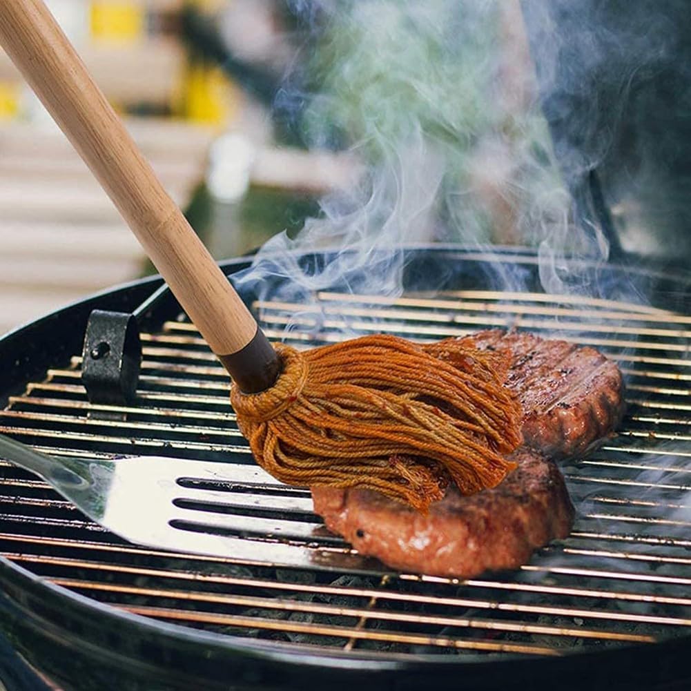 BBQ Sauce Basting Mop (D) | 6 extra Ersatzbürsten, zum Grillen und Räuchern, THM1ITT9W20HR901IJ4UAABQT8Q