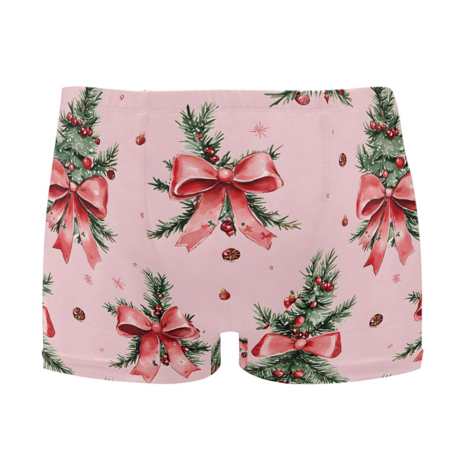 UMIRIKO Christmas Tree Red Bows Mens Swim Trunks Swimwear Bathing Suit Swim Brief Square Leg Board Short S-3XL 202b82002