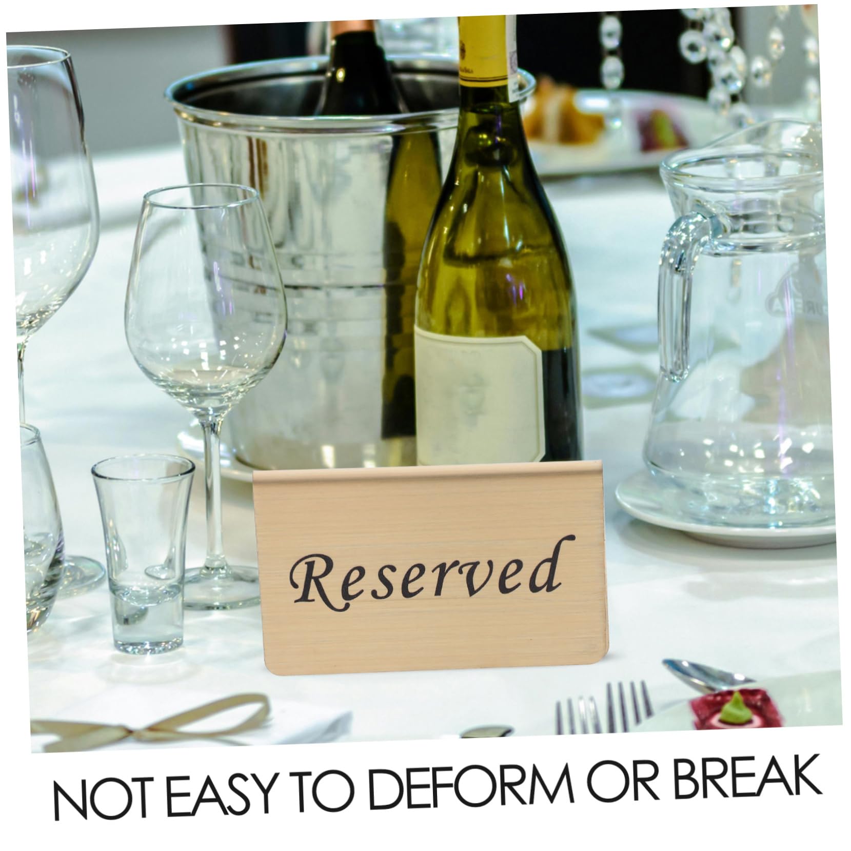 ABOOFAN 16 Piezas Mesa reservada señal de fiesta reservada signos reservados para la boda comedor tiendas de campaña letreros de mesa para eventos signos reservados para mesas