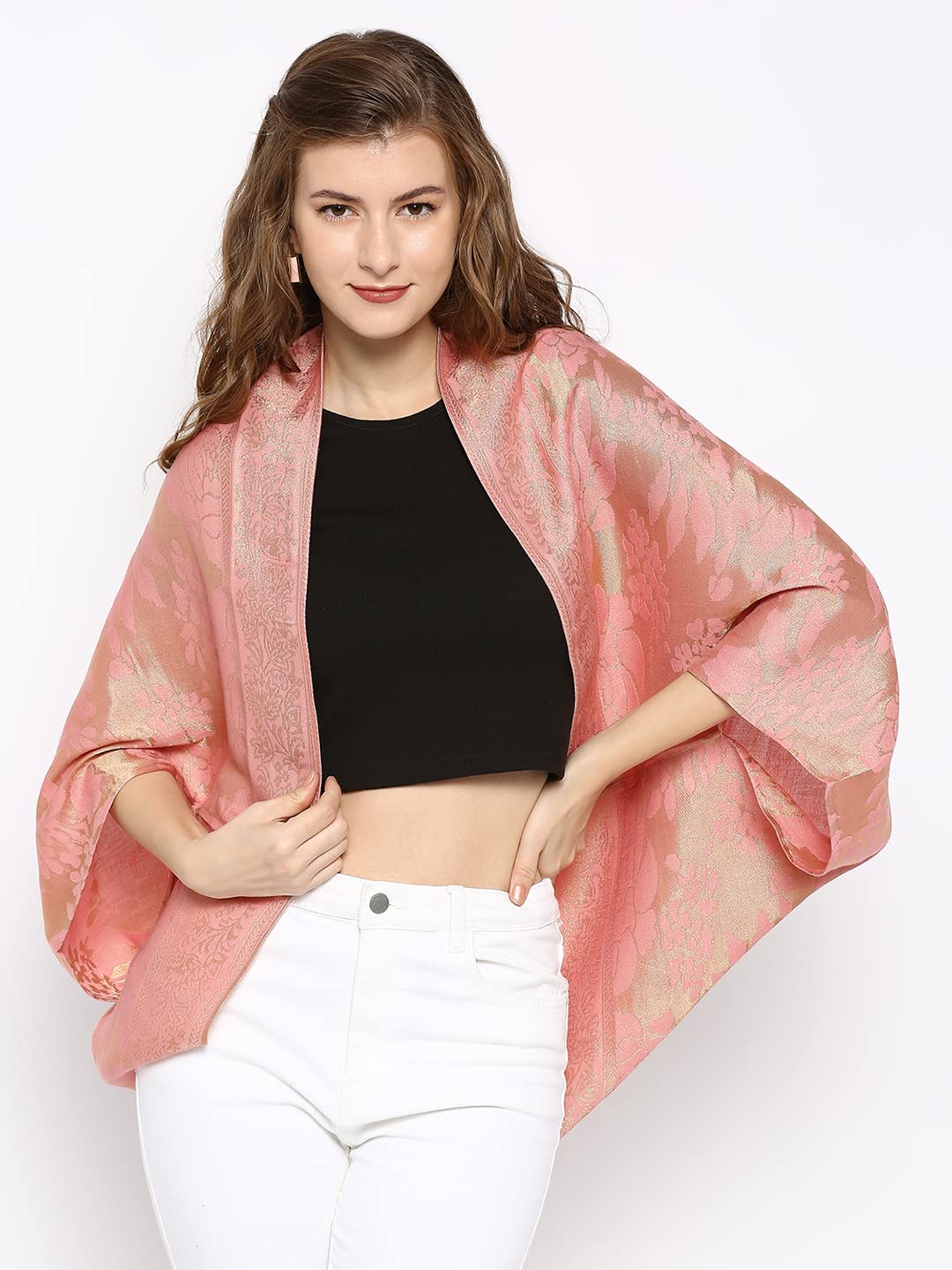 New Year Sale Cloth Haus India Brocade French Patterned Reversible Shrug For Women