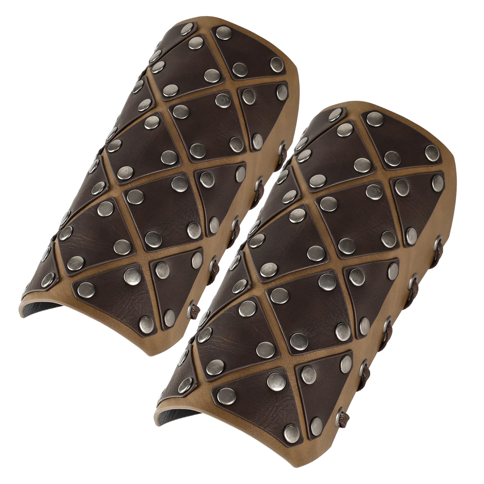 HiiFeuer Armure Médiévale pour Enfants 6 Pièces en Cuir Faux - Ensemble Épaule, Brassards, Jambières et Ceinture de Style Vintage