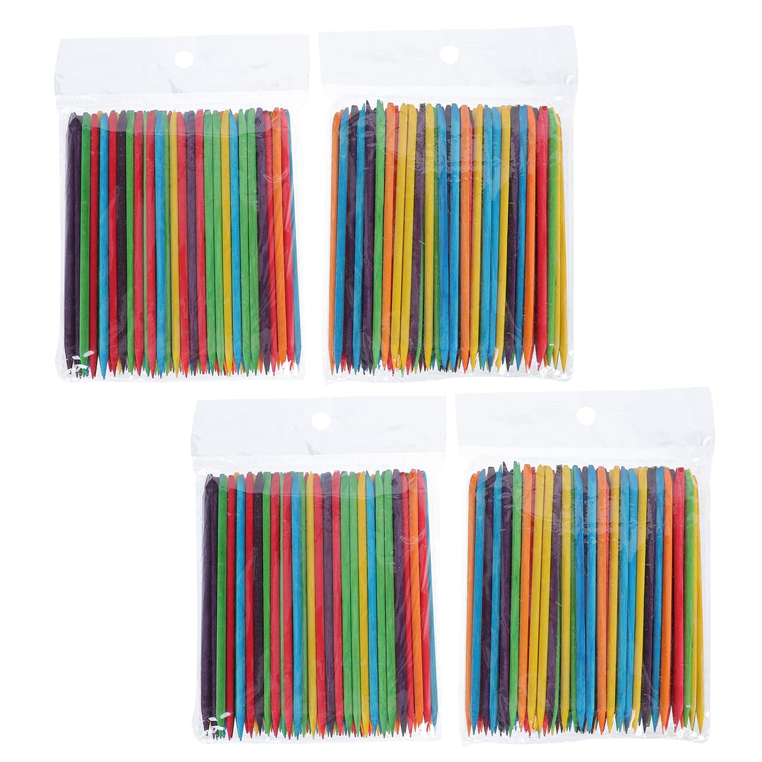 400pcs Wooden Cuticle Pusher Sticks Double-ended Nail Grooming Tools for Manicure Pedicure DIY Nail Care and Dead Skin Removal