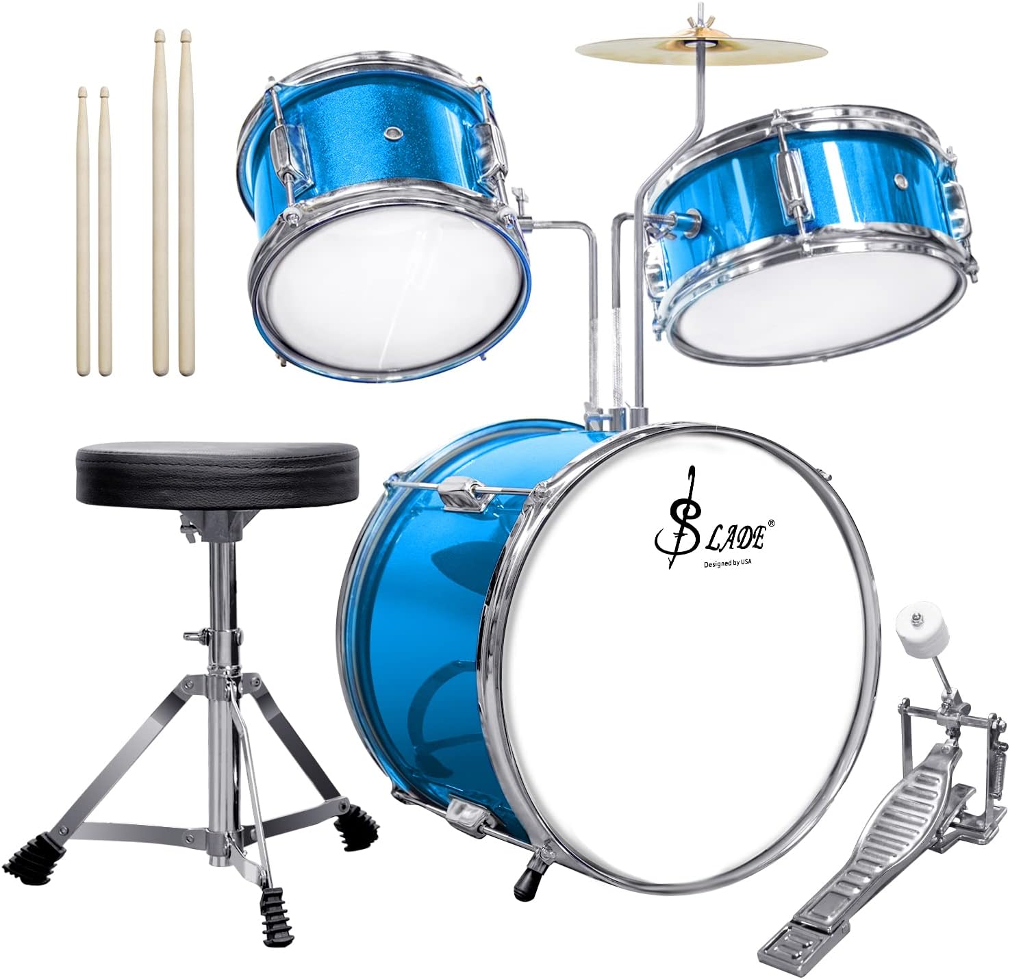 Mendini 3-Piece Kids Drum Set 16