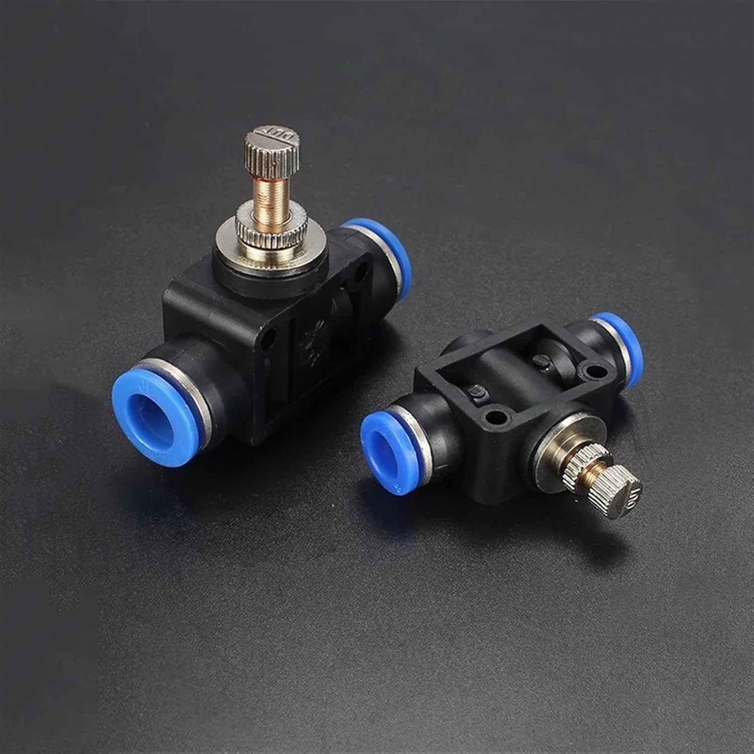 20PCS Pneumatics Air Throttle Valve Speed Control Quick Hose Tube Water Fitting Connector Pneumatic Fittings Adjust 4 6 8 10mm (Color : SA-12, Size : 20 PCS)