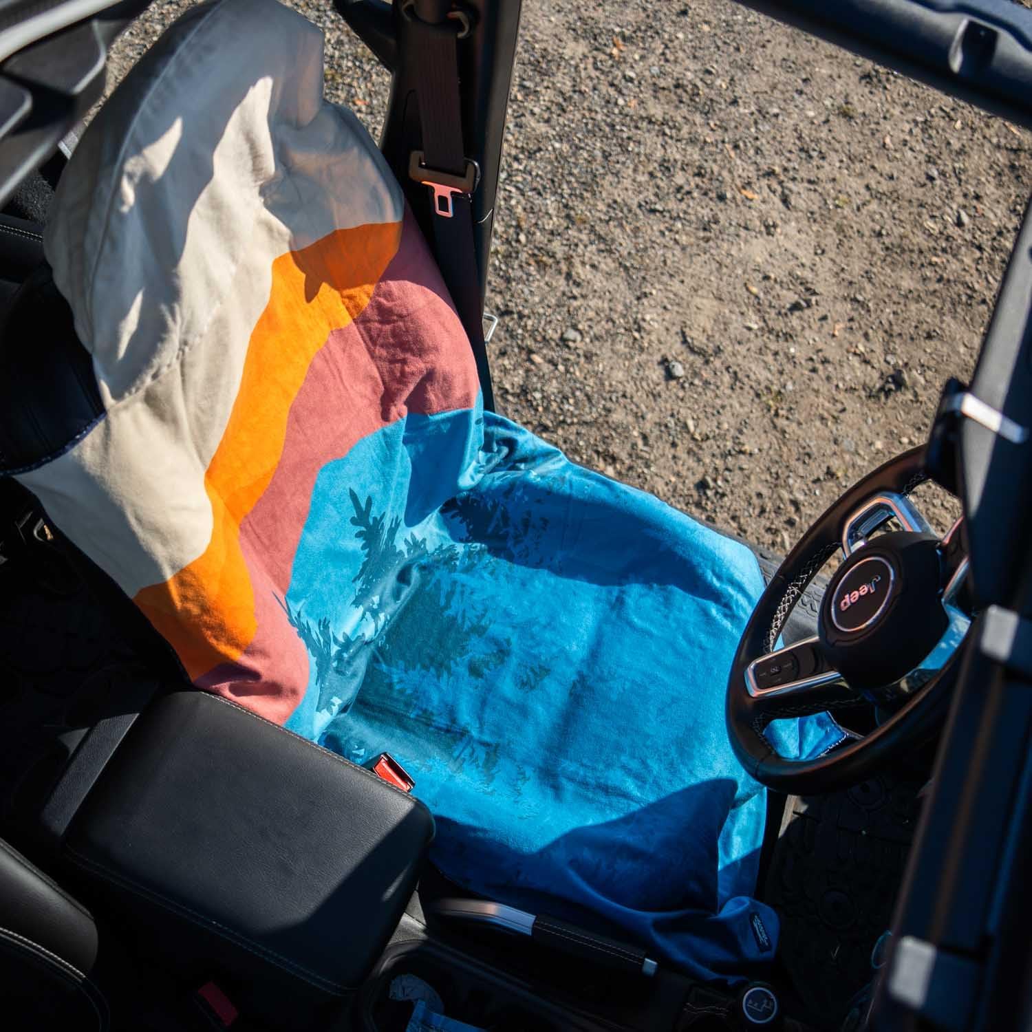 Gone For a Run Athletic Running Towel - Microfiber Hooded Car Seat Towel Cover - Sedona - 30" x 60" Moisture-Wicking Running Seat Protector for Runners - Image 6