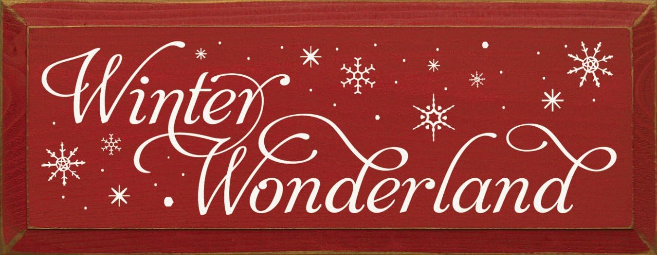 Wooden Sign - Winter Wonderland (Black)