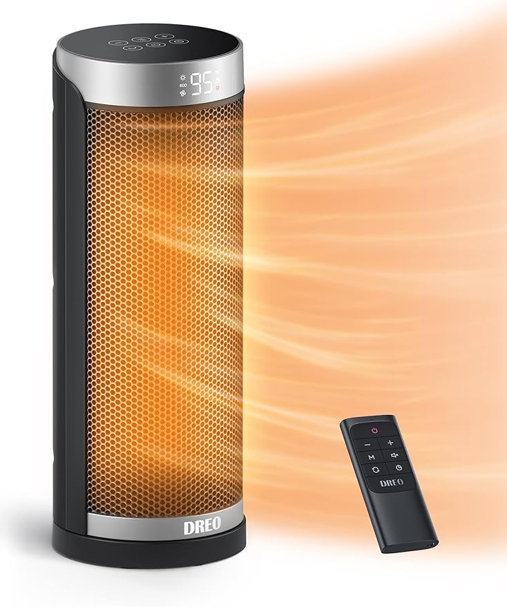 Dreo Space Heater with Remote, 1500W Ceramic Electric Heater with ...