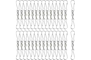 Outdoor Swivel Dual Clips, Smooth Wind Spinner Hangers for Hanging Plants, Spiral Flag Hanger Clips