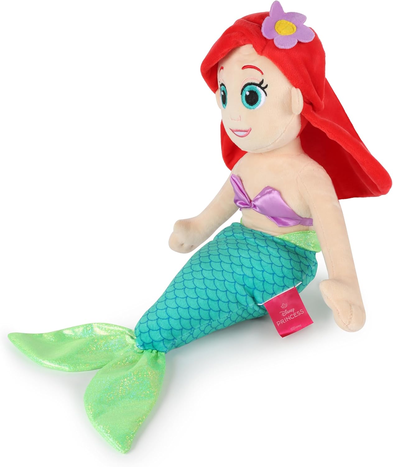 Jay Franco Kids Plush Pillow Buddy - 21 Inches Ultra-Soft Stuffed Plushie & Cozy Pillow, Official Licensed Product, Multi - Princess Ariel