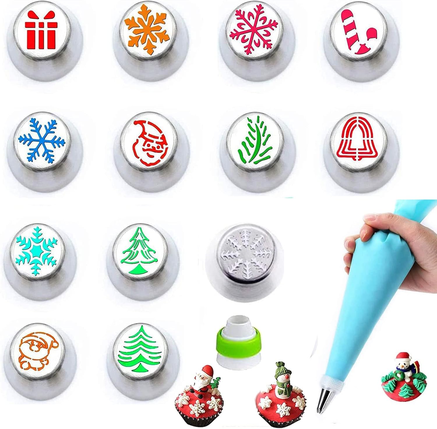15PCS Christmas Piping Tips Russian Icing Nozzles Jamaica Ubuy
