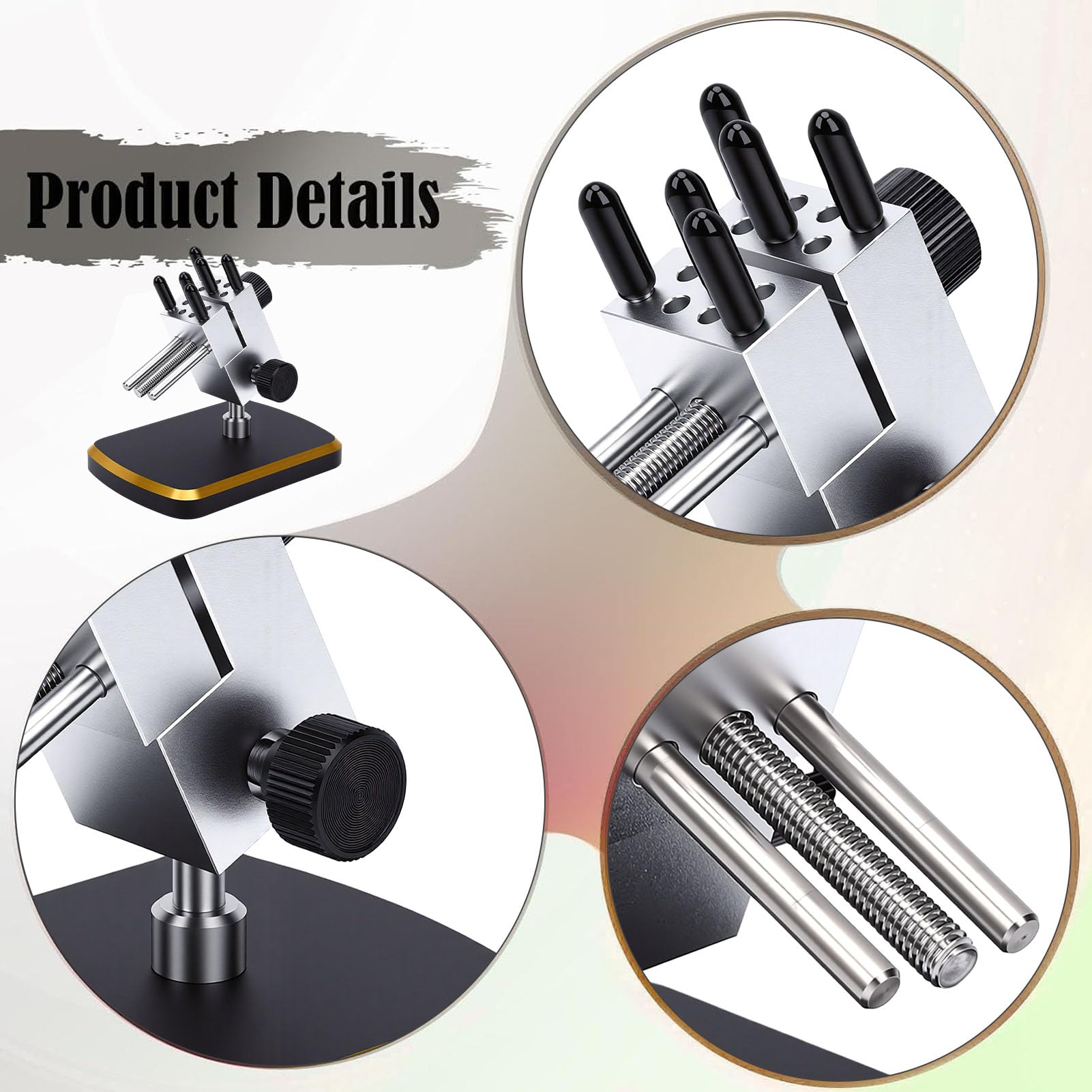Mini abrazadera de mesa para joyeros aficionados, aleación de aluminio CNC | Abrazadera de mesa pequeña con rotación de 360 ​​grados, de 0 a 1,25 pulgadas, para reparación de relojes y joyas