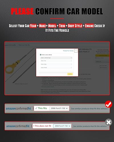 Miniatura 7 de cciyu Varilla de aceite de 22.2 pulgadas, indicador de nivel de aceite para Acura MDX RDX RL RLX TL TSX ZDX para Honda para Accord para Honda para