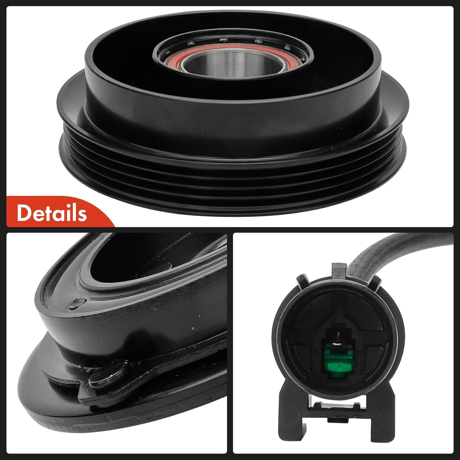 A-Premium Air Conditioner AC Compressor Clutch Kit Compatible with Hyundai Elantra 2007-2012 2.0L