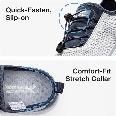 ALEADER Men's Stylish Water Shoes, Quick-Dry Xdrain Water Sneakers, Lightweight & Comfort Footed