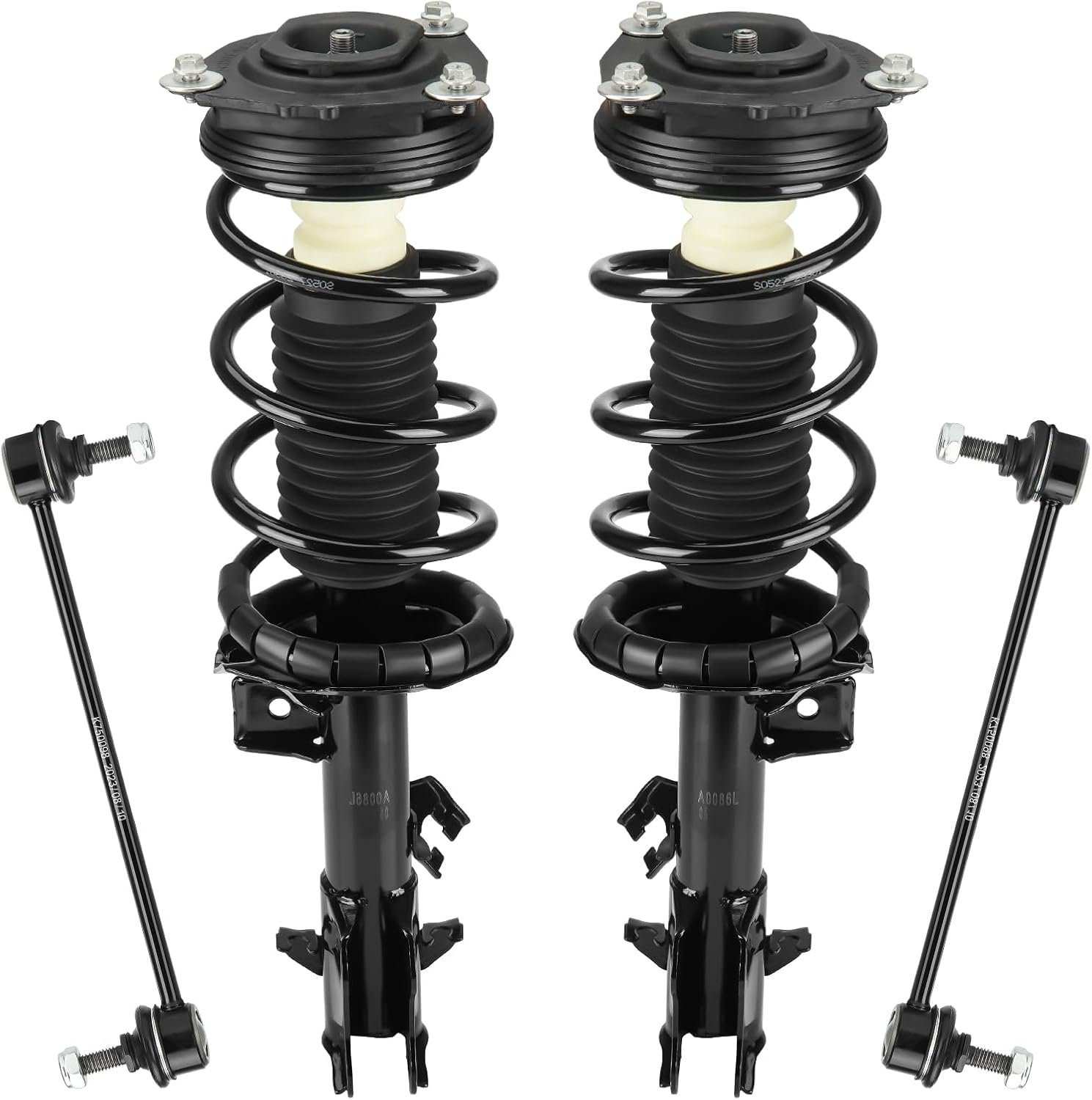 Front Strut Assembly & Sway Bar Links for 2009-2014 Nissan Cube, 2007-2011 Nissan Versa, Versa 2012 Hatchback Only Shock Absorbers Replace 172352 172351 4PCS
