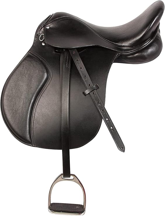 All Purpose Black Premium Leather English Riding Horse Saddle Starter KIT 15 16 17 18