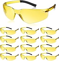 Vista 9 de Queekay Paquete de 12 gafas de seguridad a granel, gafas de impacto UV y resistentes a arañazos, gafas protectoras para hombres, mujeres
