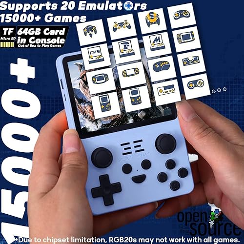 Miniatura 2 de RGB20S Consola de juegos portátil 3.5 pulgadas Consolas de juegos retro emulador clásico Consola de juegos de mano preinstalada Sistema de