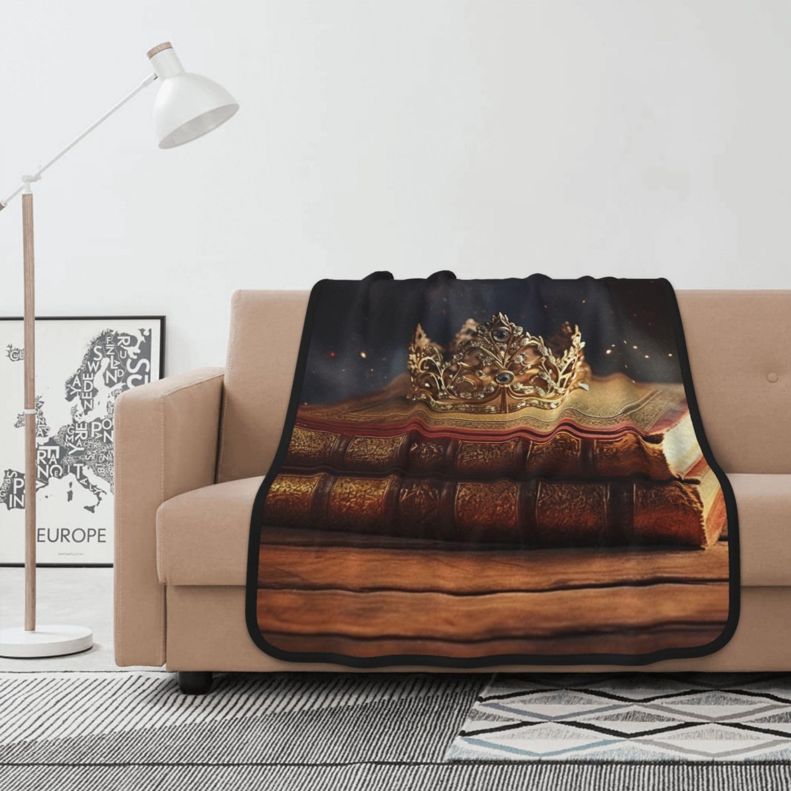 Couverture polaire flanelle Book1 légère et chaude pour éliminer les frissons sur le lit