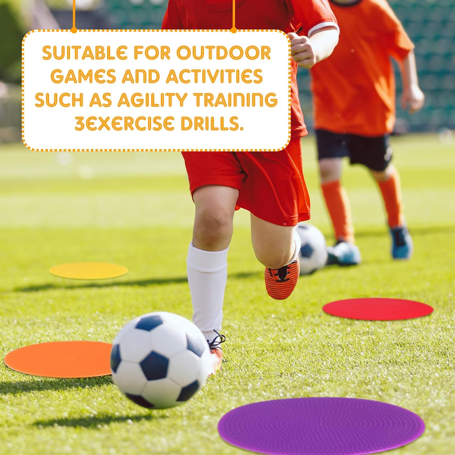 Tinideya TPE Floor Spot Markers Dots for Gym Flat Non Slip Spot Marker Dance Dot for Gym Sports Soccer Basketball Agility Training Field Marking Equipment