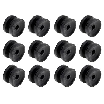 12 Pcs Circular Ring Corner Post Electric Fence Insulators, Polyrope Insulator for Electric Fence Wire,Black