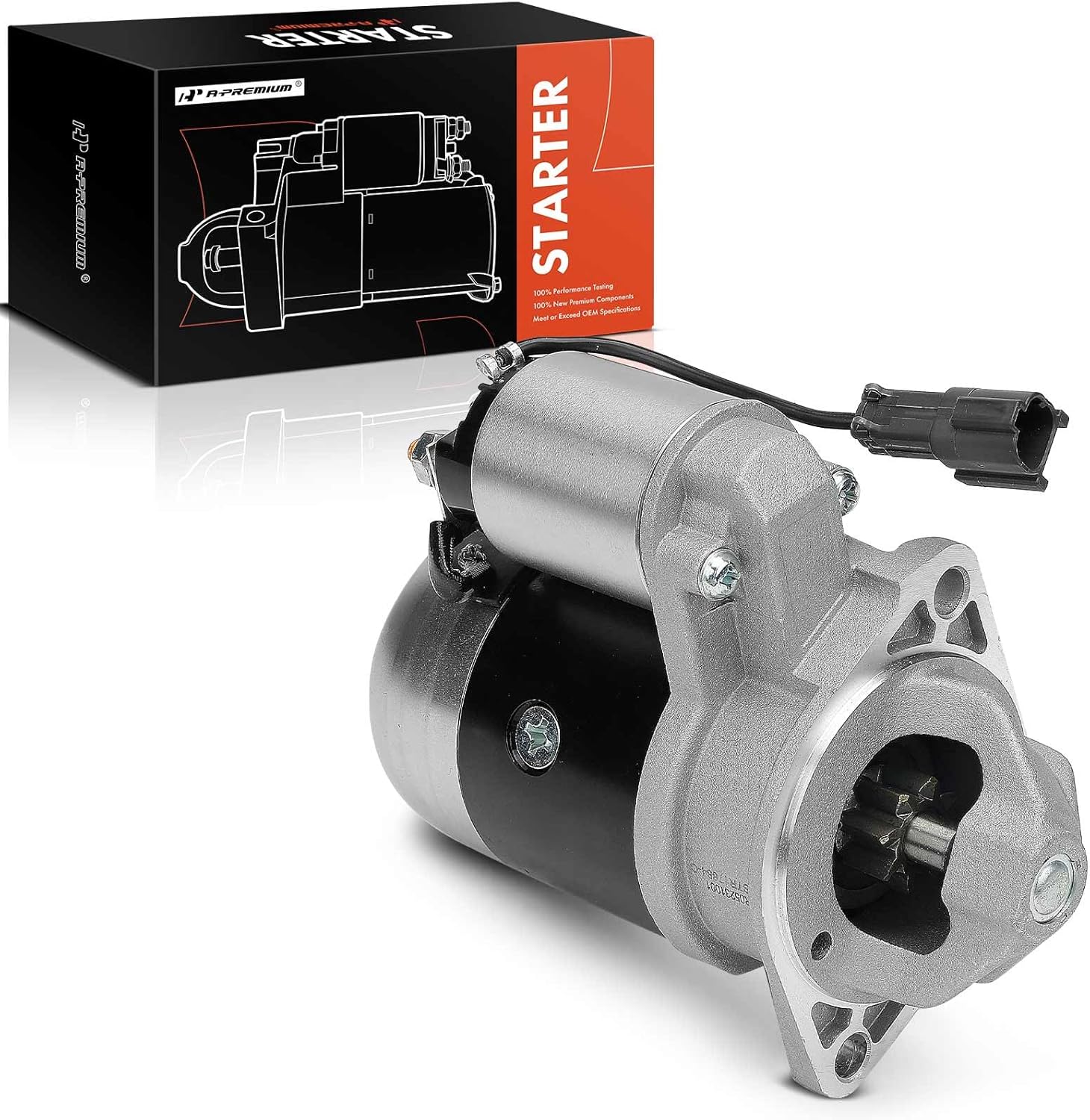 A-Premium Starter Motor Compatible with Nissan Frontier 1998-1999, Pickup 1996-1997, 2.4L, Manual Transmission, 12V 1.0KW 8-Teeth Clockwise, Replace# M003T70382ZC, M003T70382